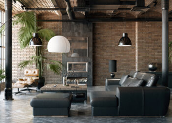 Trzy pomysły na lampę do salonu w industrialnym stylu