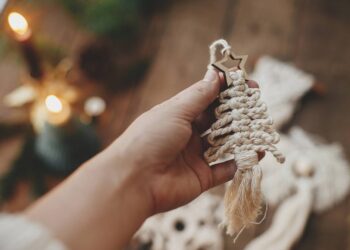 Ozdoby świąteczne z makramy