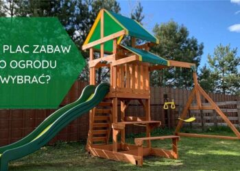 drewniany plac zabaw do ogrodu